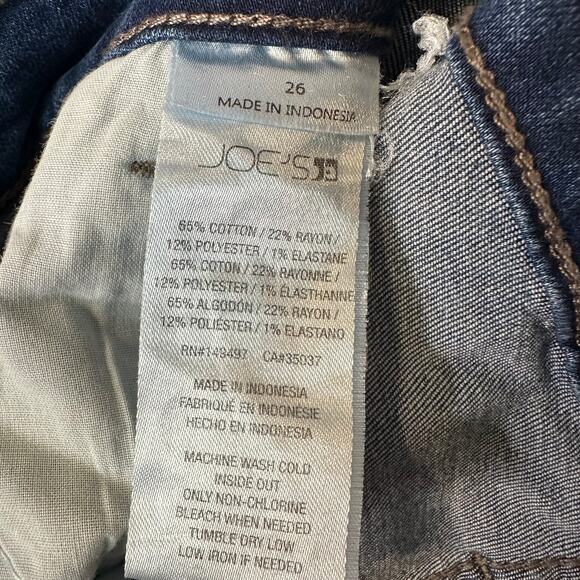 Joe's Jeans High Rise Straight Leg Stretchy Med Blue Wash Jeans Size 26 - Picture 6 of 6